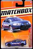 2010-2011 Matchbox BLUE police MITSUBISHI LANCER EVOLUTION X emergency response 9 of 11, #57 of 100