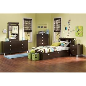 Kids Bedroom Furniture Set 3 in Chocolate - South Shore Furniture - 3259-BSET-3