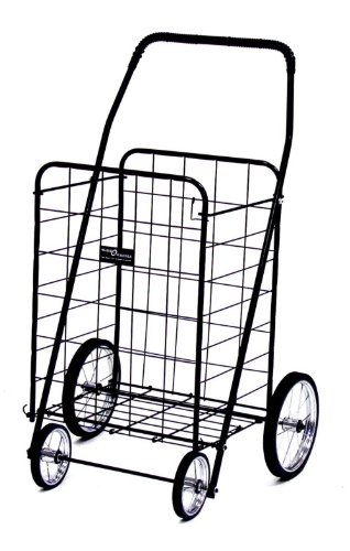 EASY WHEELS Jumbo Shopping Cart, Black