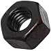 Alloy Steel Heavy Hex Hex Nut, Black Oxide Finish, , Inch, Threads