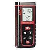 レーザー距離計　ポータブル距離測定器　距離 面積 体積 容積 ピタゴラス（辺測定）などに測定でき　 (60M)