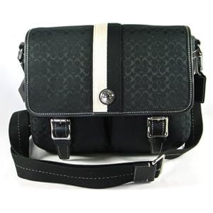 Coach Signature Voyage 6cm Corssbody Messenger Bag Purse Tote 70182 Black