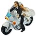 Bride and Groom Wedding Cake Topper / Motorbike