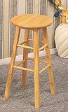2 Solid Wood Barstools 29 Inch Stool Natural Finish