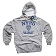NYPD HOODIE, Officially Licensed New York Police Department Hooded Sweatshirt, Gray