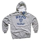 NYPD HOODIE, Officially Licensed New York Police Department Hooded Sweatshirt, Gray