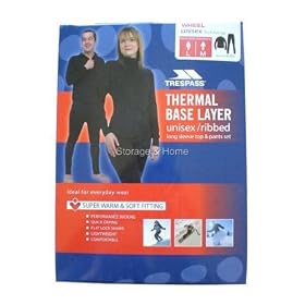 Trespass Unisex Thermal Base Layer Set (Top & Long Johns) Male Large/Female XL