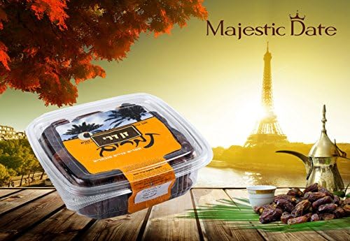 Majestic Date 100% Fresh "Derry" Dates Super Healthy &amp; Naturally Sweet - Great For Stuffing With Jams, Fillings and Nuts - Cooking &amp; Baking - Vegan Vegetarian - kosher - 17-1/2 oz. // 500 grams