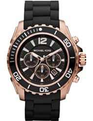 Michael Kors Watches Drake (Black with Rose Gold)