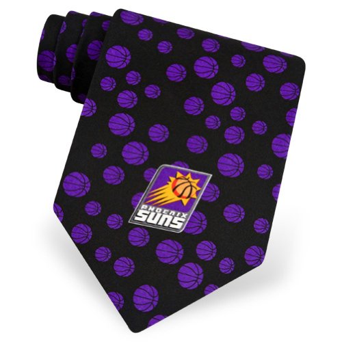Men's Phoenix Suns Conservative Silk Tie by NBA in Black