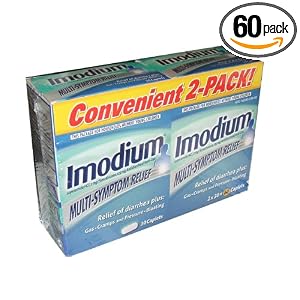 Imodium Multi-Symptom- Relief of Diarrhea, Gas, Cramps, Pressure, Bloating, 60 Caplets by Imodium