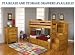 Taylor Lane Natural Oak Full & Full Size Stairway Storage Bunk Bed