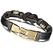 FIBO STEEL.Vintage Alloy Braided Leather Bracelet for Men Wrist Rope, 8.5 inches