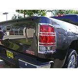 385D GMC Sierra 2007 - 2011 Truck Chrome ABS Tail Light Insert Accent (D Style) by TFP