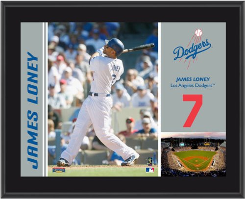 James Loney Plaque | Details: Los Angeles Dodgers, Sublimated, 10x13, MLB Plaque