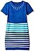 Derek Heart Girls' 5gg Cap Sleeve Scoop Striped Dress W/Rib Wb & Ft Nk Applique