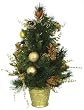 2' Potted Golden Elegance Hydrangea Pine Table Top Christmas Tree