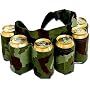Redneck 6 Pack Beer & Soda Can Holster Belt - Camo