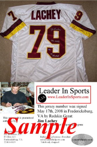 Jim Lachey Autographed Jersey - Washington Redskins - Ohio State Buckeyes