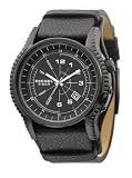 Image of Diesel DZ1310 Gents Balck Leather Cuff Strap Watch With Black Dial