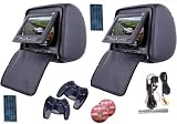 51Q%2BDhSxSqL. SL160  New Black Color Pair of Headrest 7 LCD Car Monitors with Sony Brand Region Free DVD player USB SD Inc. (2) Wireless remotes and 32 Bit Games