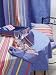 COUSSIN 40*40 CM VENDEE BLEU DÉHOUSSABLE, 100% COTON JACQUARD FIL TEINT