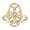 Vintage Diamond Cross Fleur-De-Lis Ring, 14K Yellow Gold