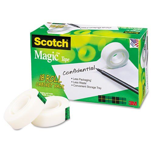 Scotch® Magic Office Tape 18 Roll Cabinet Pack, Bulk Pack