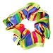 L. Erickson USA Edged Scrunchie - Beach Day Stripe Silk Print/Silk Charmeuse Luna Lime