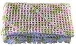 Handmade Baby Blanket - Pouporri Pink & Green (100% Crocheted By Hand)