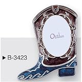 Pewter Frame - Boot, Navy/ Brown Color