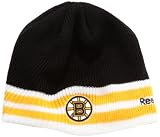 NHL Men's Face Off Cuffless Knit Hat (Boston Bruins, One Size Fits All)
