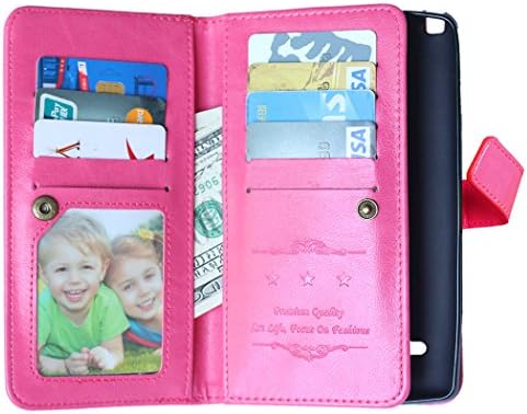 LG G Stylo Wallet Case, LG G4 Stylus Case, Harryshell(TM) Wallet Folio Leather Flip Case Cover Built-in 9 Card Slots Holder for LG G Stylo, G4 Stylus, LS770 Pink