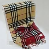 SCOTTISH FINE BETTER QUALITY LAMBSWOOL BLANKET BY MODEST CHILDRENS CLOTHING (LARGE, MAROON PLAID- BURBERRY BEIGE)
