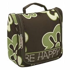 Friedrich Lederwaren 895047 - Kulturtasche, Be Happy, Blumen gr�n