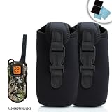 2-Pack Dura-Neoprene Protective Two-Way Radio Carrying Case with Belt Clip for Motorola Talkabout MS350R , Midland GXT1000VP4 , TriSquare TSX300R and Many More Two-Way Radios! ** Includes Accessory Bag and Microfiber Cleaning Cloth! **