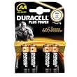 Duracell - Pile Alcaline - AA x 4 - Plus Power (LR6)