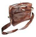 Lucrin - Brown leather Laptop bag
