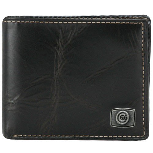 Fossil Chicago Cubs Brown Leather Traveler Billfold Wallet