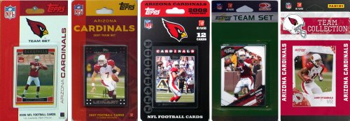 NFL  Arizona Cardinals 5 Different Licensed Trading Card Team Sets