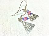 Celtic Triangle Sterling Silver Earrings