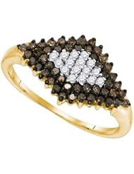 0.50CTW COGNAC DIAMOND FASHION RING