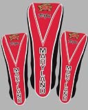 Maryland Terrapins NCAA Golf Oversized Club/Driver Head Cover (Set of 3) NCAA College Athletics