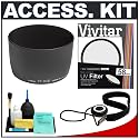 Canon ET-65III Lens Hood + 58mm UV Glass Filter + Accessory Kit for EF 85mm f/1.8 USM, 100mm f/2, SF EF 135mm f/2.8 & 100-300mm f/4.5-5.6 Lenses