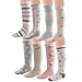 Deer Mum Girls Everyday Colorful Knee High Dress Socks(8 Pairs) (3y-6y)