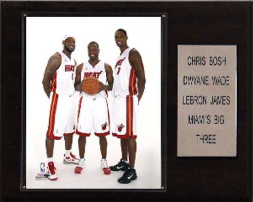 NBA LeBron James- DwyaneWade-Chris Bosh Miami Heat Player Plaque