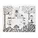 Modern Twist Silicone Placemat Hide and Seek, Black on Clear