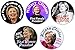 Set 5 President Hillary Clinton Commemorative 2.25â€ Large Buttons Pins First