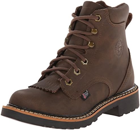 Justin Kids Men's 444JR Brown Lace Boot 6 Big Kid M