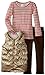 Young Hearts Baby Girls' 3 Piece Stripped Heart Vest And Pant Set